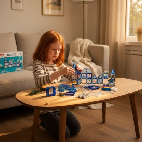 Klocki magnetyczne Ocean przezroczyste 40 el. - X-Bida 3+