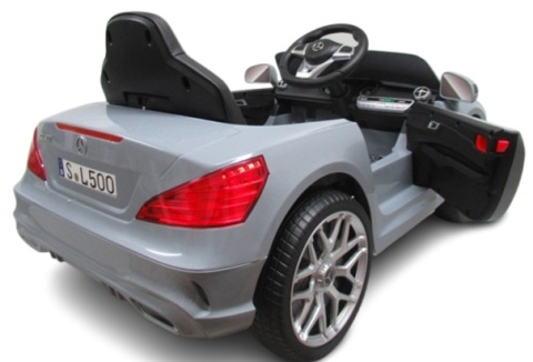 Mercedes SL500 dla Dzieci – Szary | Akumulator Litowo-Jonowy | Skóra