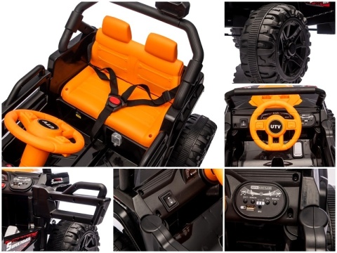 UTV1 R-sport Czarny Auto na akumulator Pilot Akumulator litowo-jonowy