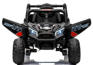 UTV2 R-sport Czarny Auto na akumulator 4x4 EVA SKÓRA Pilot Akumulator litowo-jonowy