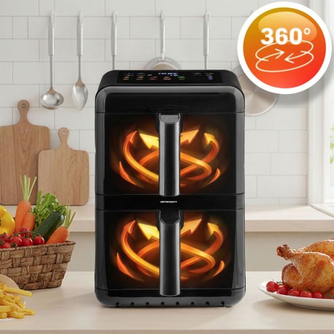 Frytkownica beztłuszczowa dwukomorowa pionowa 11.6 l Air fryer frytownica Berdsen 3000W BD-663