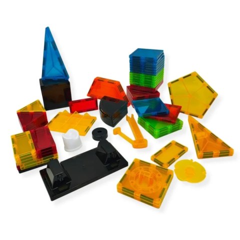 Klocki magnetyczne XL 88 el - Magnetic Tiles - duży zestaw 3+