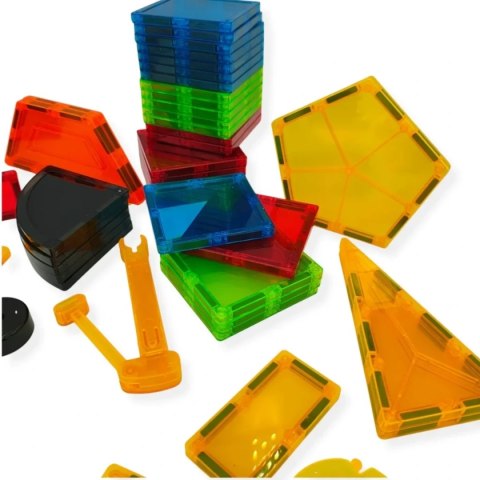 Klocki magnetyczne XL 88 el - Magnetic Tiles - duży zestaw 3+