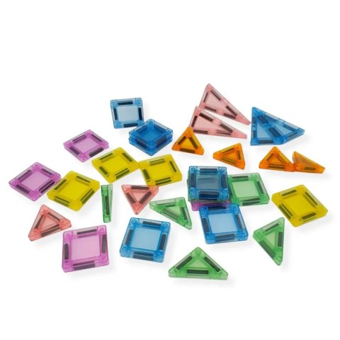 Klocki magnetyczne Mini 30 el. w puszce - Magnetic Mini Tiles 3+