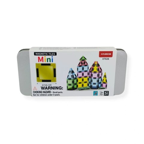 Klocki magnetyczne mini 42 elementy transparentne - X-Bida 3+