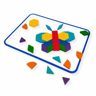 Klocki magnetyczne tangram 35 elementów - X-Bida 3+