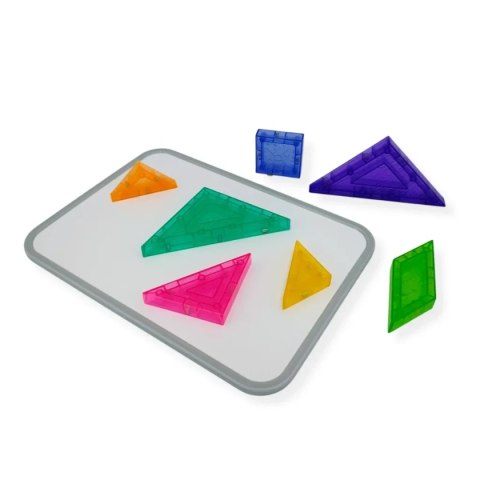 Klocki magnetyczne tangram 7 el. z tablicą - X-Bida 3+