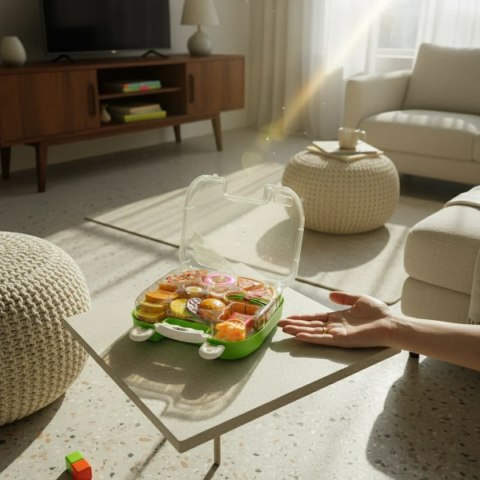 Zestaw do krojenia jedzenia w walizce 12 el. - dla dzieci 3+