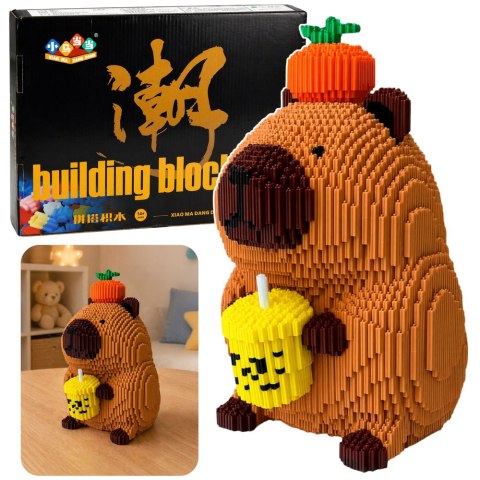 Klocki Konstrukcyjne Kapibara Shake Jabłko 3D Duża Figurka 3900 el. 25cm