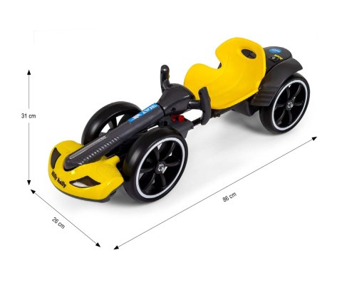 Milly Mally Pojazd na akumulator Gokart Bolt Yellow