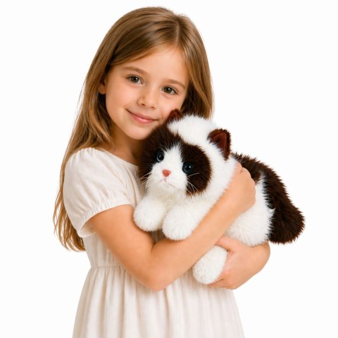 Pluszowy Kot Perski Maskotka Obciążeniowe Łapki Brązowo-Biały 50cm