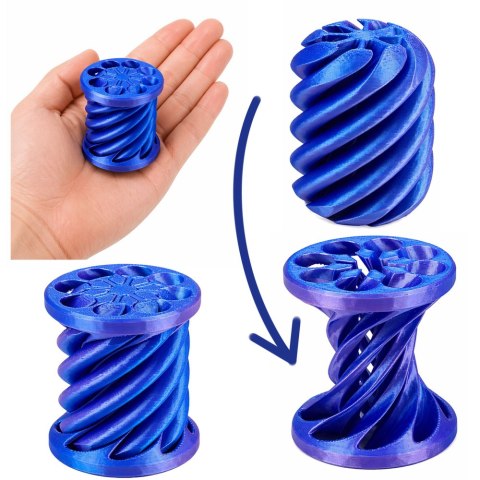 Zabawki Antystresowe Stożki Obrotowe Sensoryczne Figurki 3D Niebieskie