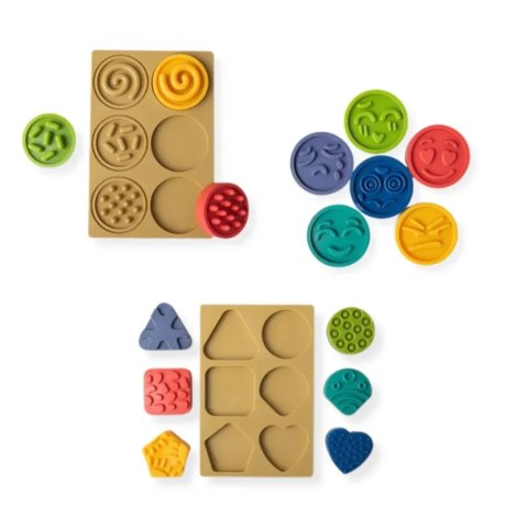 Planeta zmysłów - duży zestaw puzzli sensorycznych - emocje, dotyk i kształt - 68 el. 1+