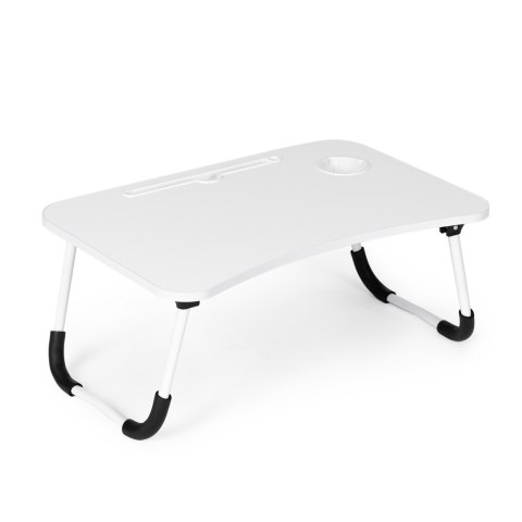 Podstawka pod laptopa składana stolik do łóżka 60x40 cm biała ModernHome