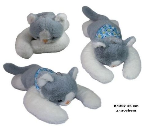Kot z łapkami obciążeniowymi z grochem 45cm