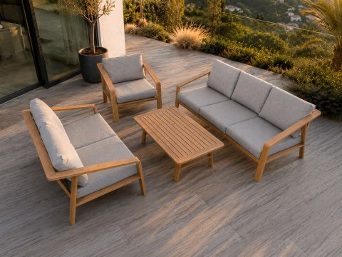 Zestaw mebli ogrodowych Modern Delight 4w1 aluminium Stolik + 2 Sofy + Fotel