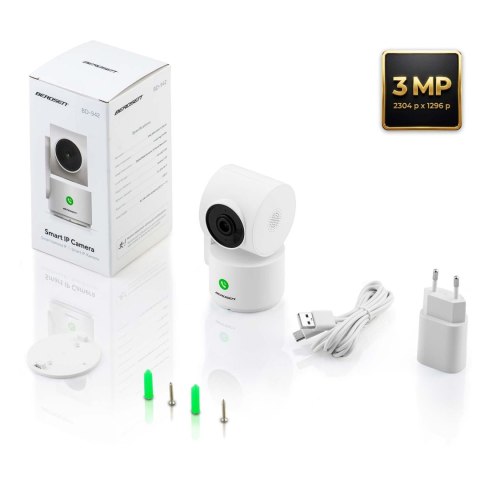 Kamera IP obrotowa 3MP niania elektroniczna Berdsen BD-942 biała