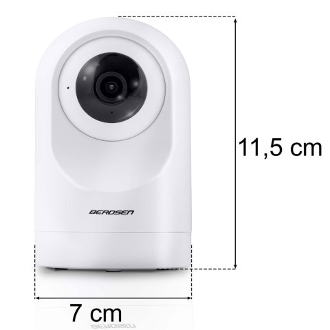 Kamera IP obrotowa 5MP niania elektroniczna Berdsen BD-941 biała