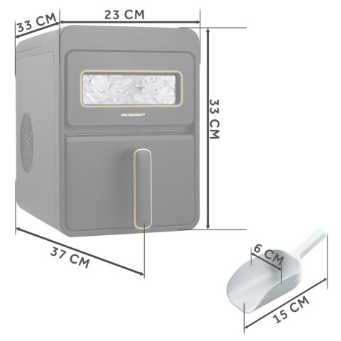 Kostkarka do lodu 1.1L/12kg Berdsen BD-421 czarna