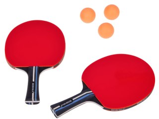 Ping Pong Zestaw do Ping-Ponga 2 Drewniane Paletki 3 piłeczki Etui SP0870