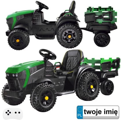 Traktor na akumulator dla dzieci +przyczepa PA0240
