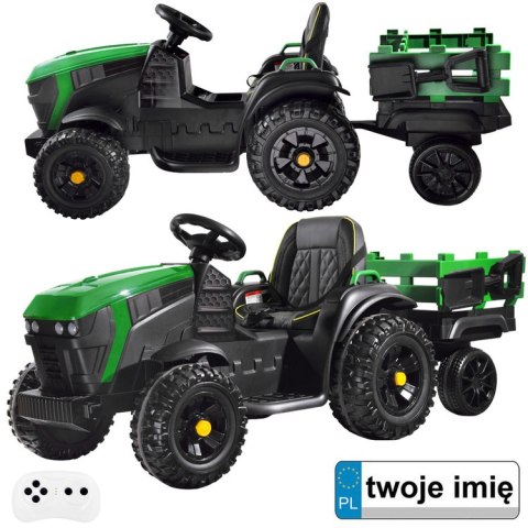 Traktor na akumulator dla dzieci +przyczepa PA0240