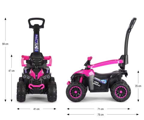 Milly Mally Pojazd z rączką Wild Pink