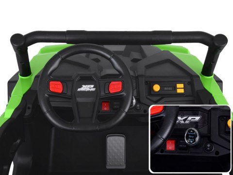 Buggy na Akumulator 4x24V z Przyczepką | Terenowe Auto dla Dzieci Zielone