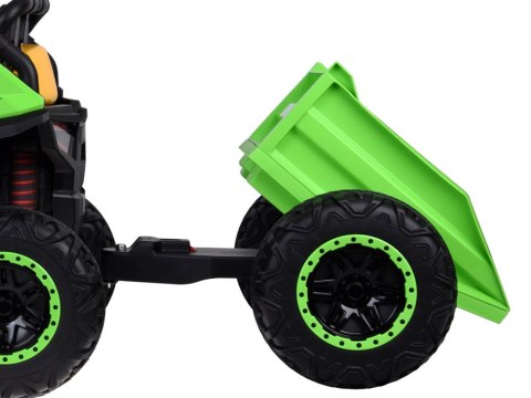 Buggy na Akumulator 4x24V z Przyczepką | Terenowe Auto dla Dzieci Zielone