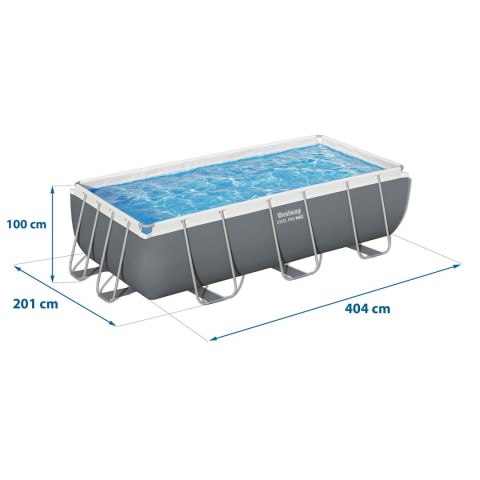 Basen ogrodowy stelażowy 404 x 201 x 100 cm 11w1 Bestway 56442
