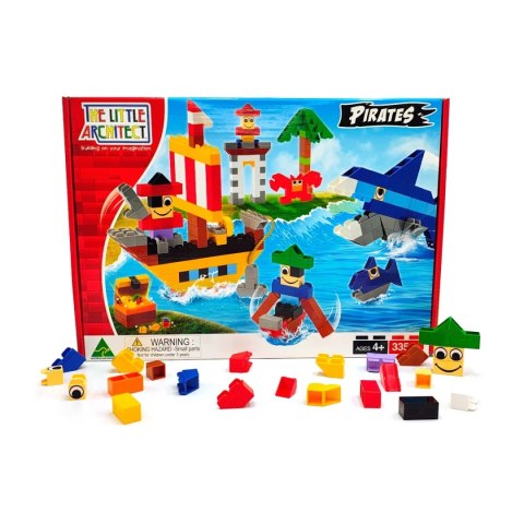 Klocki konstrukcyjne Pirates 335 el. - Little Architect 4+