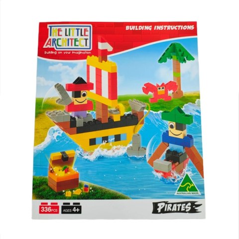 Klocki konstrukcyjne Pirates 335 el. - Little Architect 4+