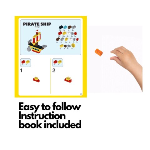 Klocki konstrukcyjne Pirates 335 el. - Little Architect 4+