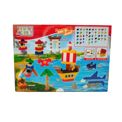 Klocki konstrukcyjne Pirates 335 el. - Little Architect 4+