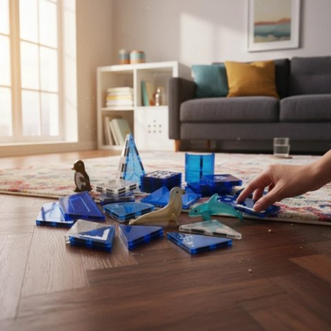 Klocki magnetyczne Ocean 36 el. z figurkami - Magnetic Tiles 3+