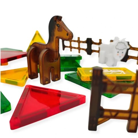 Klocki magnetyczne farma 26 el. - Magnetic Tiles 3+