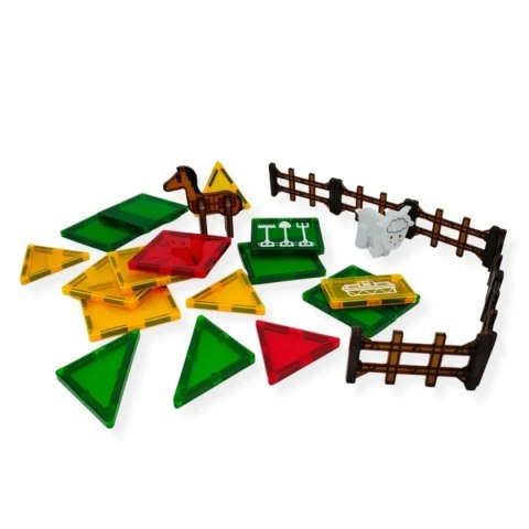 Klocki magnetyczne farma 26 el. - Magnetic Tiles 3+