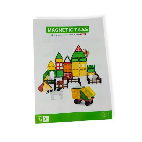 Klocki magnetyczne farma 76 el. - Magnetic Tiles 3+
