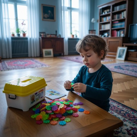 Klocki śnieżynki półprzezroczyste 1050 el. - 3+