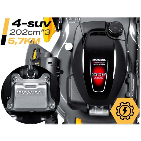 Kosiarka spalinowa z napędem 51 cm 70 l Honda 202cc 5,7KM + olej Humberg HM-603