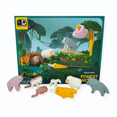 Magnetyczne figurki 3D zwierząt leśnych - Half Toys 3+