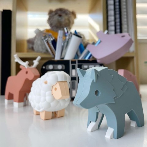 Magnetyczne figurki 3D zwierząt leśnych - Half Toys 3+