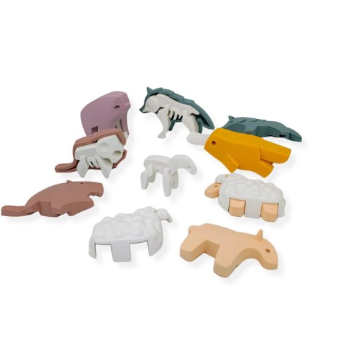 Magnetyczne figurki 3D zwierząt leśnych - Half Toys 3+