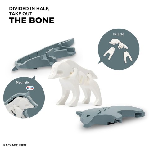 Magnetyczne figurki 3D zwierząt leśnych - Half Toys 3+