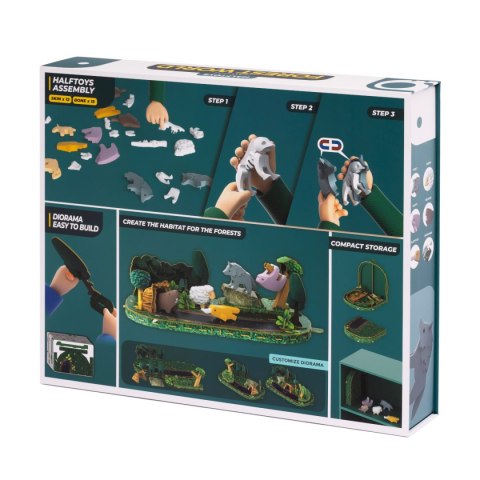 Magnetyczne figurki 3D zwierząt leśnych - Half Toys 3+