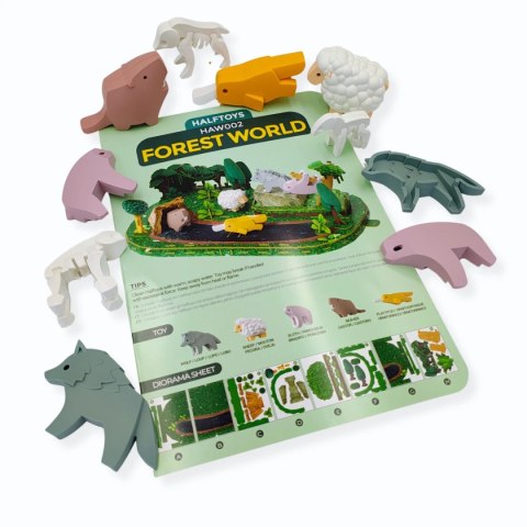Magnetyczne figurki 3D zwierząt leśnych - Half Toys 3+
