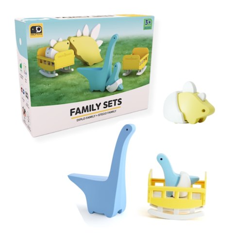 Magnetyczne figurki dinozaurów 3D rodzina - Half Toys 3+