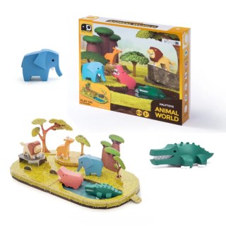 Magnetyczne zwierzaki Half Toys safari puzzle 3D - figurki 3+