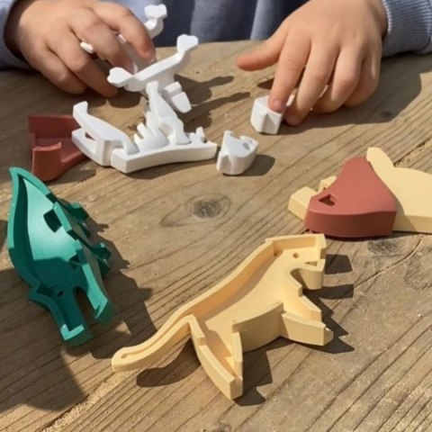 Magnetyczne zwierzaki Half Toys safari puzzle 3D - figurki 3+