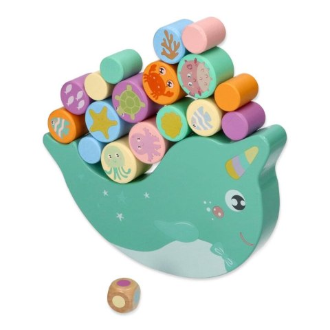 Balansujący delfinek gra zręcznościowa drewniana - Adam Toys 3+